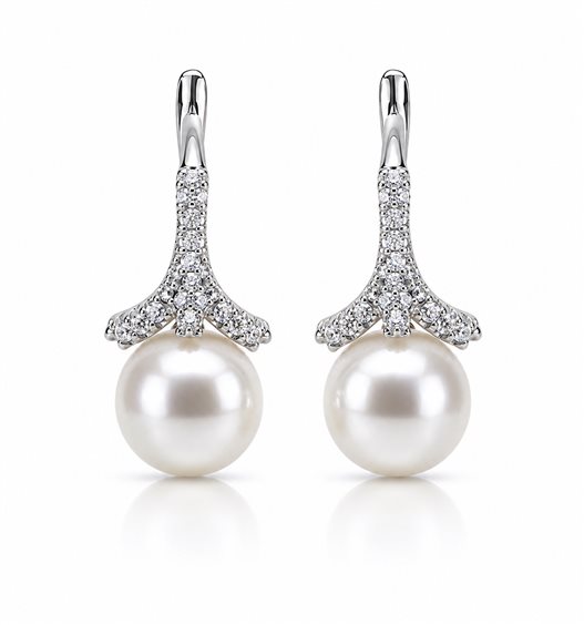 Orecchini Mirco Visconti Donna in Oro bianco Perla AB887/C - AB887/C
